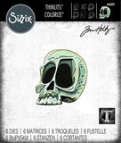 TIM HOLTZ  HALLOWEEN 2022- SPENCER the SKULL- COLORIZE by  Sizzix - THiNLITS Set  - - THE VAULT SERIES  !! #666001