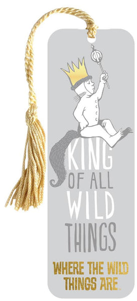 WHERE the WILD THINGs ARE ~ BOOKMARKER - "King of All The Wild Things" with Tassel and Gold Lettering