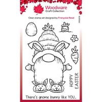 EASTER BUNNY GNOME STAMP by WOODWARE - Clear Stamp 2023 New !